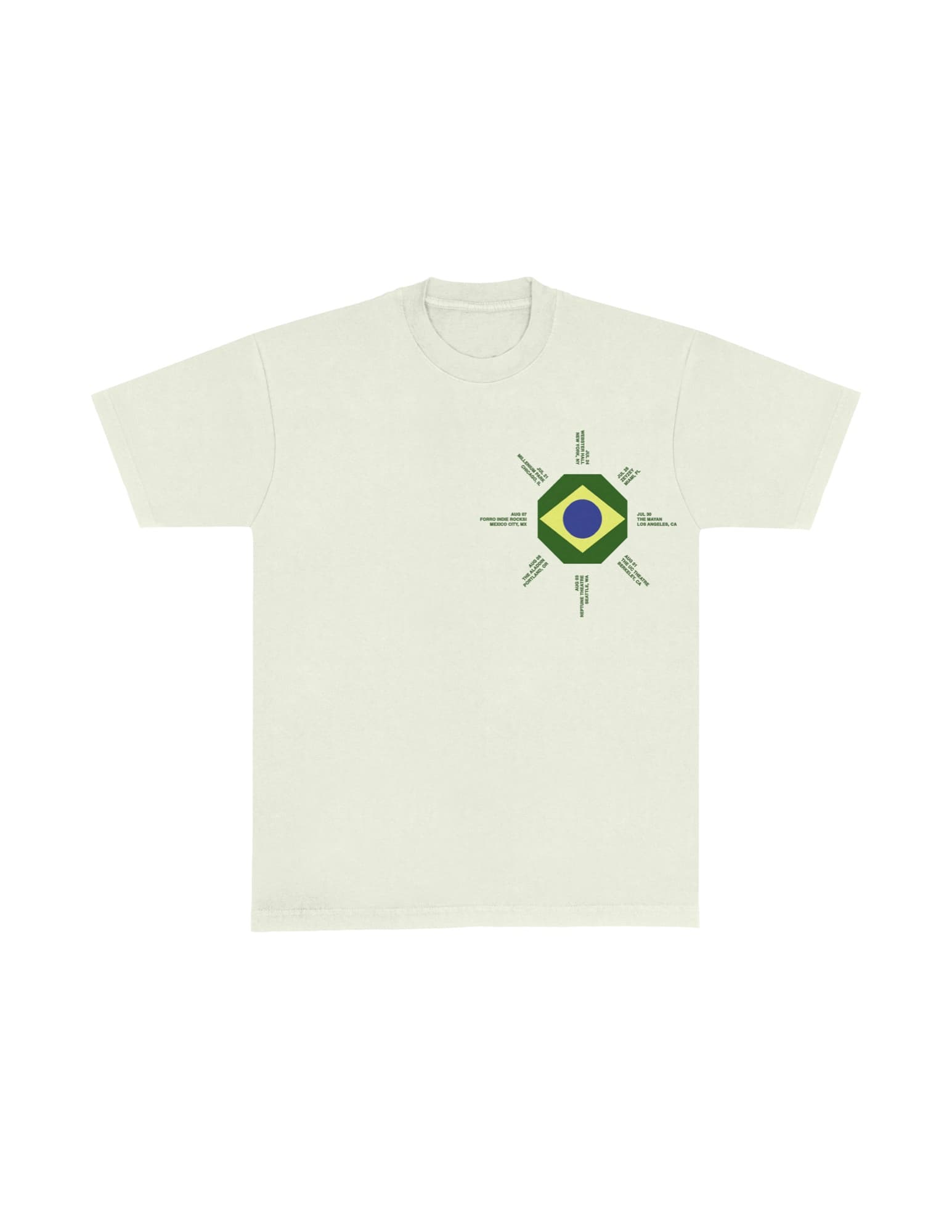 Third view of the Novos Baianos tour tee